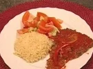 Türkisch-arabischer Kebab aus dem Ofen an Reis - Rezept