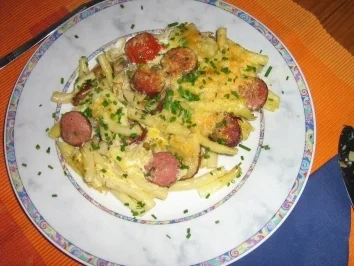 Rezept: Nudelauflauf aus der Pfanne Nudelauflauf aus der Pfanne - Rezept