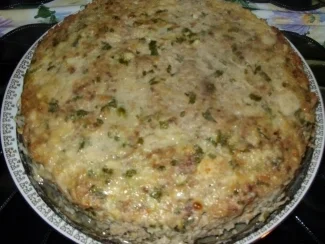 Rezept: Hackfleischtorte mit Tomaten-Reis und Tsatsiki-Sauce Bild Nr. 7 Hackfleischtorte mit Tomaten-Reis und Tsatsiki-Sauce - Rezept - Bild Nr. 7