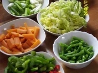 Fleisch:   Hähnchen mit Gemüse aus dem Wok - Rezept - Bild Nr. 2