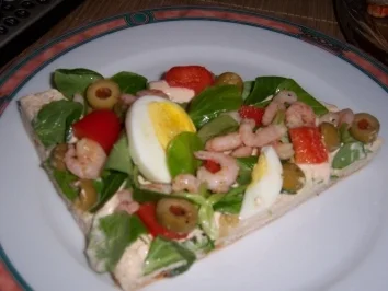 Bunte Fladenbrottorte mit Shrimps - Rezept - Bild Nr. 7