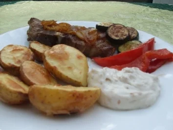 Backkartoffeln mit leichter Sesam-Creme - Rezept