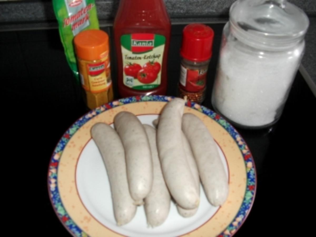 Bilder für Currywurst mit Rostbratwürste, fein und Tomatenketchup - Rezept