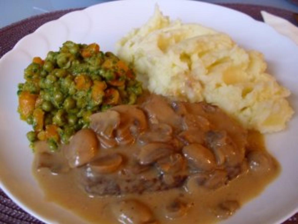 Hackbraten in Champingnonsauce - einfach - von Mixer