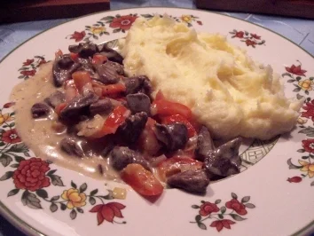 Ragout von Hähnchenherzen - Rezept