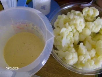 Rezept: Blumenkohl im Bierteig frittiert Bild Nr. 2 Blumenkohl im Bierteig frittiert - Rezept - Bild Nr. 2