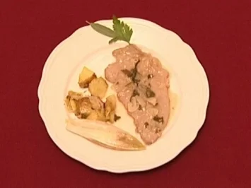 Hauchdünne Kalbsschnitzel in Salbei-Weißwein-Soße (Nils Brunkhorst) - Rezept