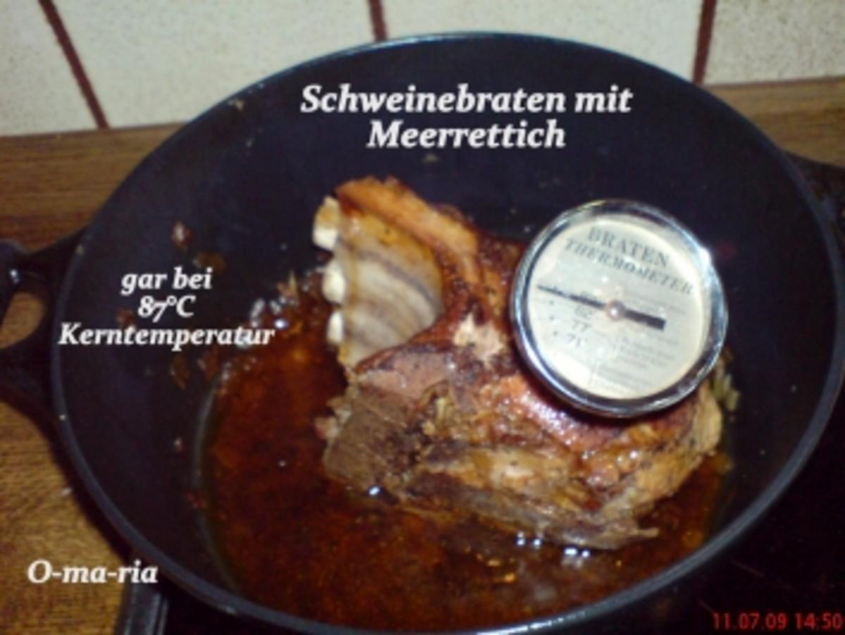 Fleisch  Schweinebraten mit Meerrettich - Rezept - Bild Nr. 3
