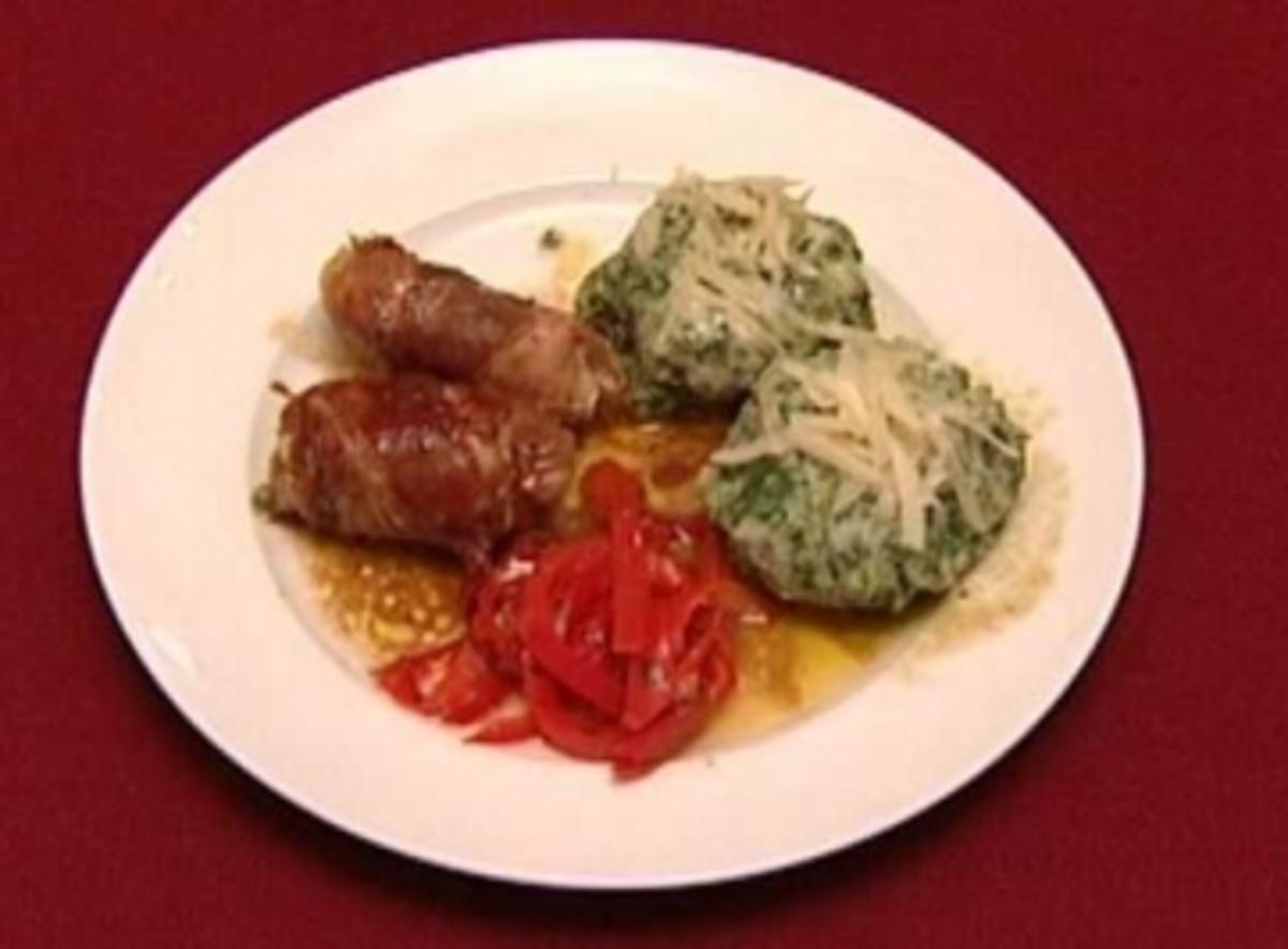 Italienische Spinatklösschen mit Saltimbocca vom Huhn (Thomas Gumpert) - Rezept