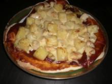 Ananas Hühnchen Pizza - Rezept