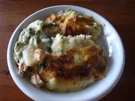 Spargel-Lachs-Gratin mit Kartoffelsahne - Rezept