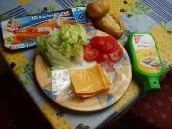 Rezept: Fischburger Bild Nr. 2 Fischburger - Rezept - Bild Nr. 2