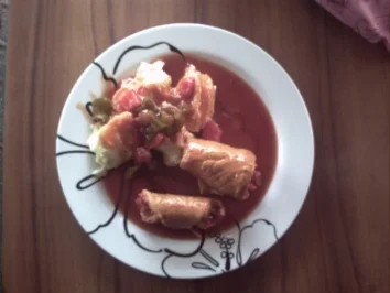 Hauptgericht: Schnitzel-Röllchen mit Paprika - Rezept