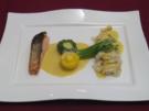 Gebratener Wildlachs auf Bandnudeln an Babyspargel in Safransoße - Rezept
