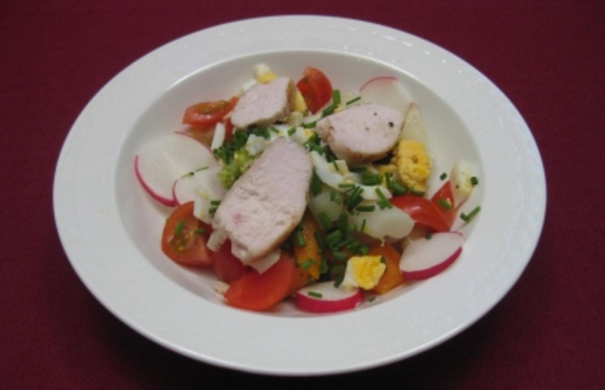 Lauwarmer Gemüsesalat mit Hähnchenfilet - Rezept Gesendet von Das
perfekte Dinner