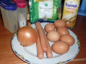 Rezept: Rührei mit Wiener Bild Nr. 2 Rührei mit Wiener - Rezept - Bild Nr. 2