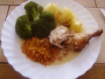 Rezept: Hühnchen gefüllt mit Reis Hühnchen gefüllt mit Reis - Rezept