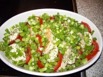 Rezept: Fl/Schwein: Minutenschnitzel -Tomate-Mozarella Bild Nr. 2 Fl/Schwein: Minutenschnitzel -Tomate-Mozarella - Rezept - Bild Nr. 2