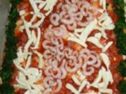 Pizza Sylter Landkarte mit Krabben und Blattspinat - Rezept