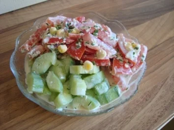 Rezept: Salate - Tomatensalat mit Schmand Salate - Tomatensalat mit Schmand - Rezept
