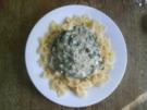 Farfalle mit Gorgonzola-Spinat-Sauce - Rezept