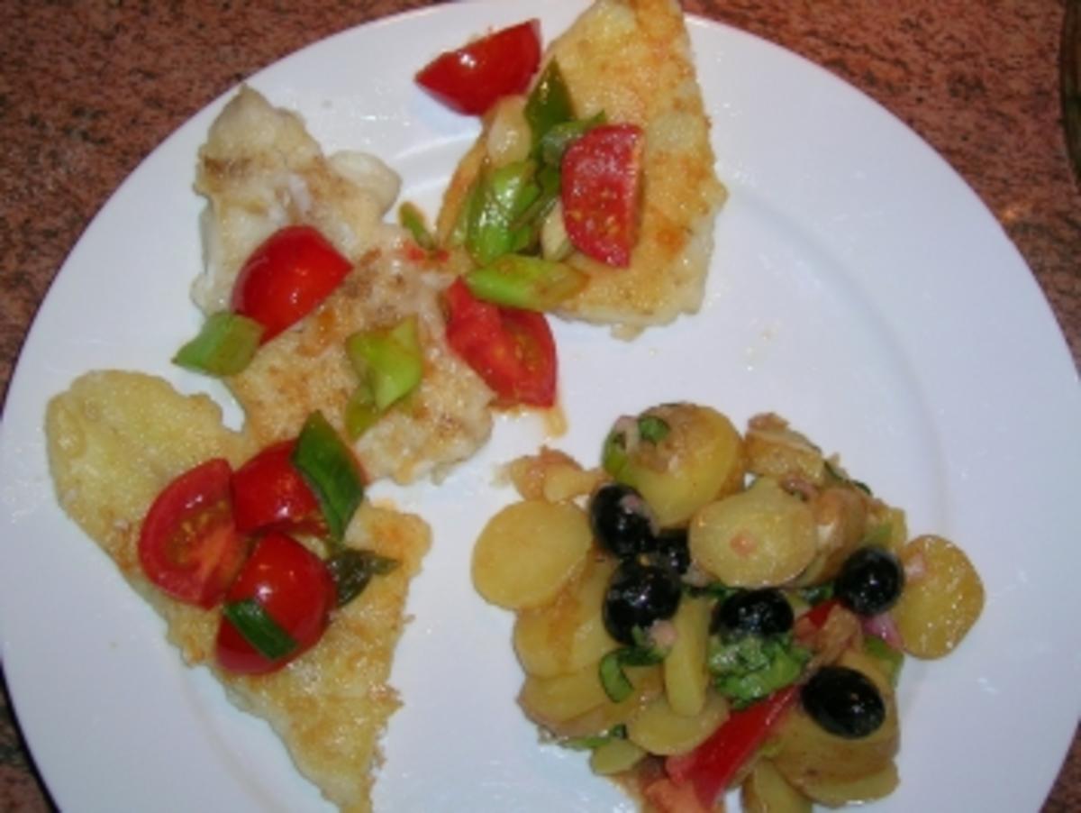 Sardischer Kartoffelsalat (z.B. mit Fleischspießen oder mit gebratenen Fischfilets (lecker, leichte Sommerküche) - - Rezept - Bild Nr. 5