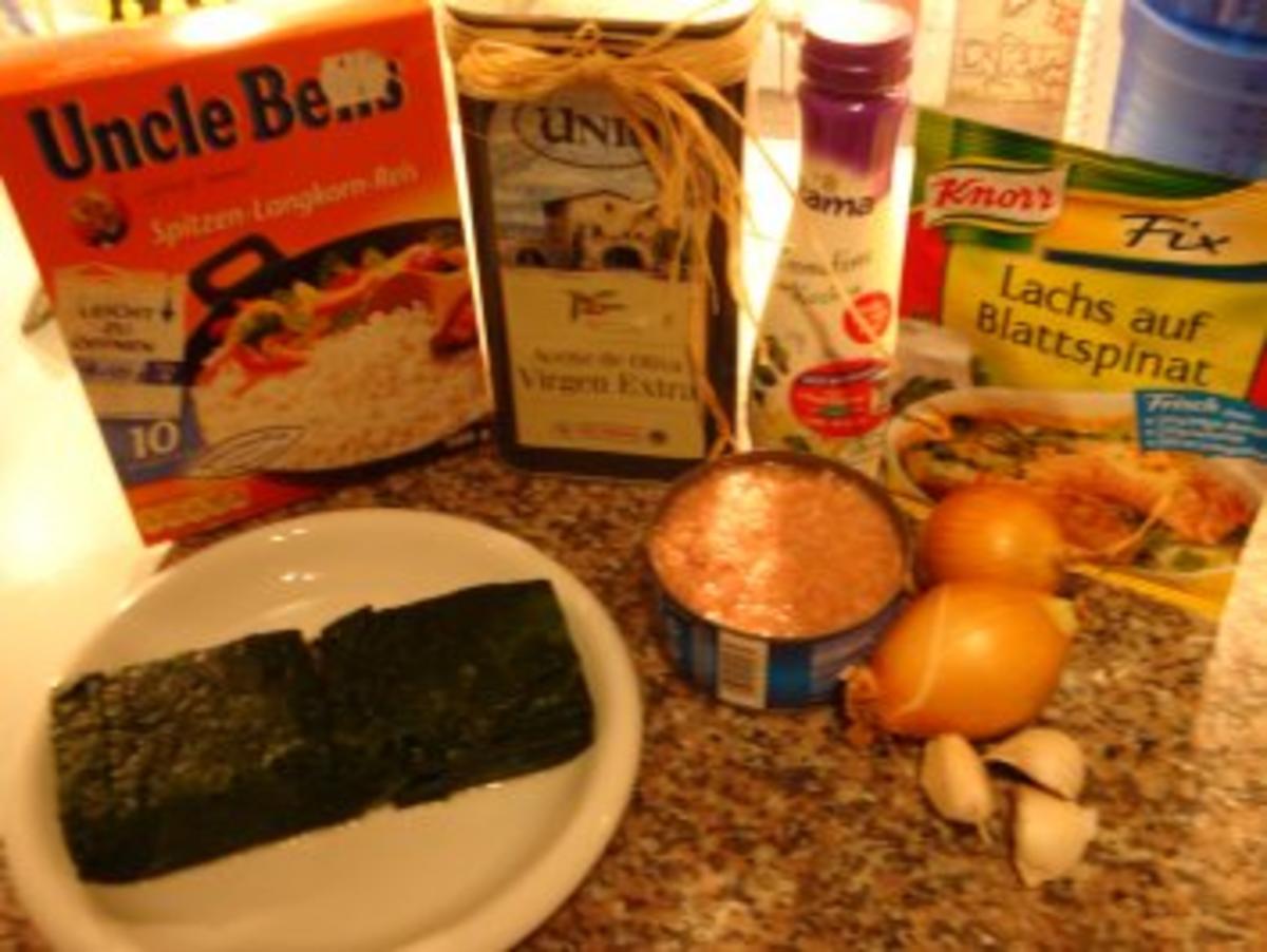 Reis-Spinat-Auflauf mit Tunfischsauce - Rezept - Bild Nr. 2