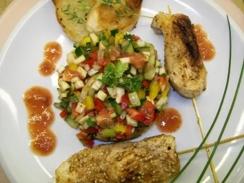 Rezept: Gemüsetatar zu Hähnchenlollies Bild Nr. 2 Gemüsetatar zu Hähnchenlollies - Rezept - Bild Nr. 2