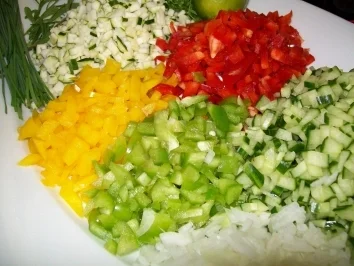 Rezept: Gemüsetatar zu Hähnchenlollies Bild Nr. 4 Gemüsetatar zu Hähnchenlollies - Rezept - Bild Nr. 4