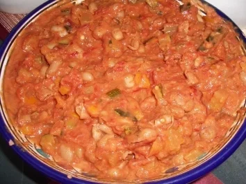 Weiße Bohnen in Tomatensauce - Rezept