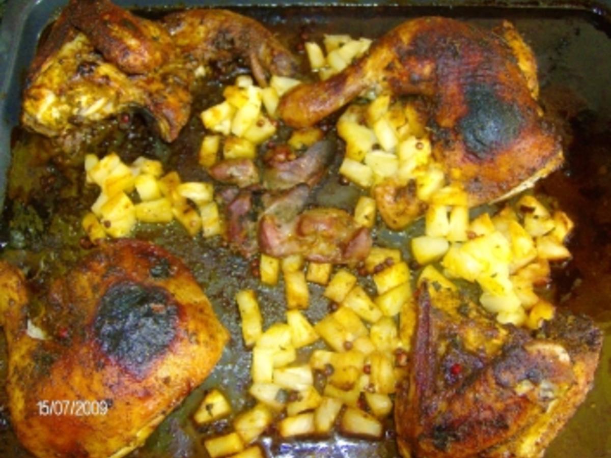 Pikantes Ananas-Hähnchen vom Blech - Rezept - kochbar.de