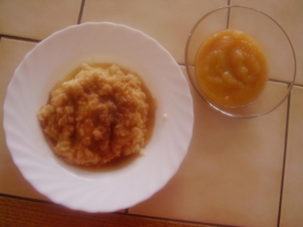 Milchreis Zimtzucker braune Butter- Apfelmus - einfach - von gabi-63