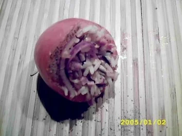 Leichtes Sommeressen:Tomaten gefüllt mit frischem Reissalat - Rezept - Bild Nr. 8