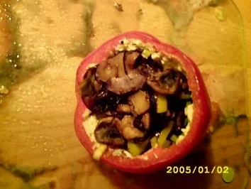 Gefüllte Paprika mit Kräuterchampignons - Rezept - Bild Nr. 6