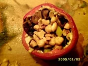 Gefüllte Paprika mit Kräuterchampignons - Rezept