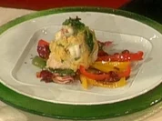 Baramundi mit Garnelenkruste und Escabeche Gemüse - Rezept