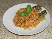 Spaghetti mit Tomatenpesto - Rezept