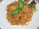 Spaghetti mit Tomatenpesto - Rezept