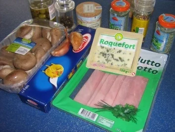 Rezept: Spaghetti mit Roquefort-Champignon-Sauce Bild Nr. 2 Spaghetti mit Roquefort-Champignon-Sauce - Rezept - Bild Nr. 2