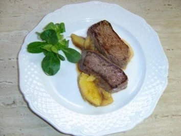 Hirschsteaks ala Orange - Rezept