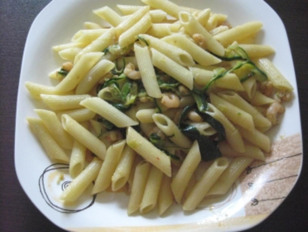 Garnelen - Zucchini - Nudeln - Rezept