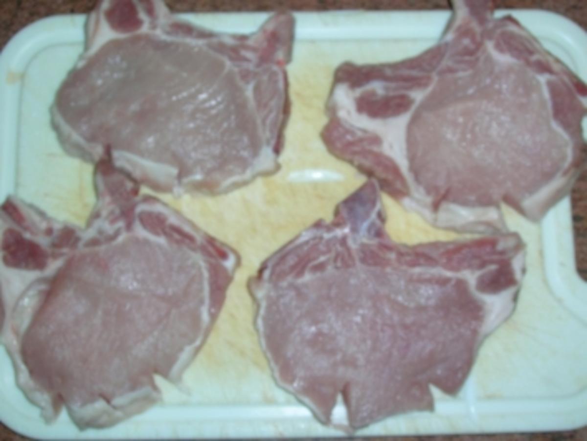 Schweinekoteletts (im Silbermantel) mit Sherry-Austernpilzkruste an Rösti - Rezept - Bild Nr. 4