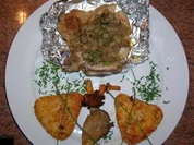 Schweinekoteletts (im Silbermantel) mit Sherry-Austernpilzkruste an Rösti - Rezept