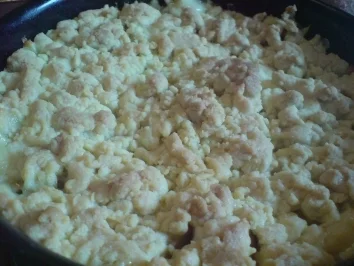 Obstkuchen mit Streuseln und Pudding - Rezept - Bild Nr. 2