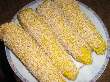 Rezept: Mais im Honig-Sesammantel Bild Nr. 6 Mais im Honig-Sesammantel - Rezept - Bild Nr. 6