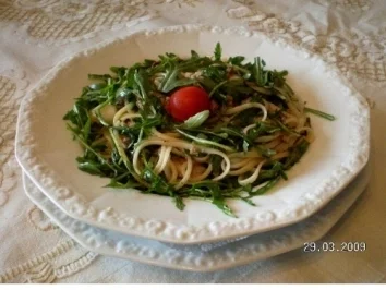 Rezept: Spagetti mit Sardinen und Rucola Spagetti mit Sardinen und Rucola - Rezept