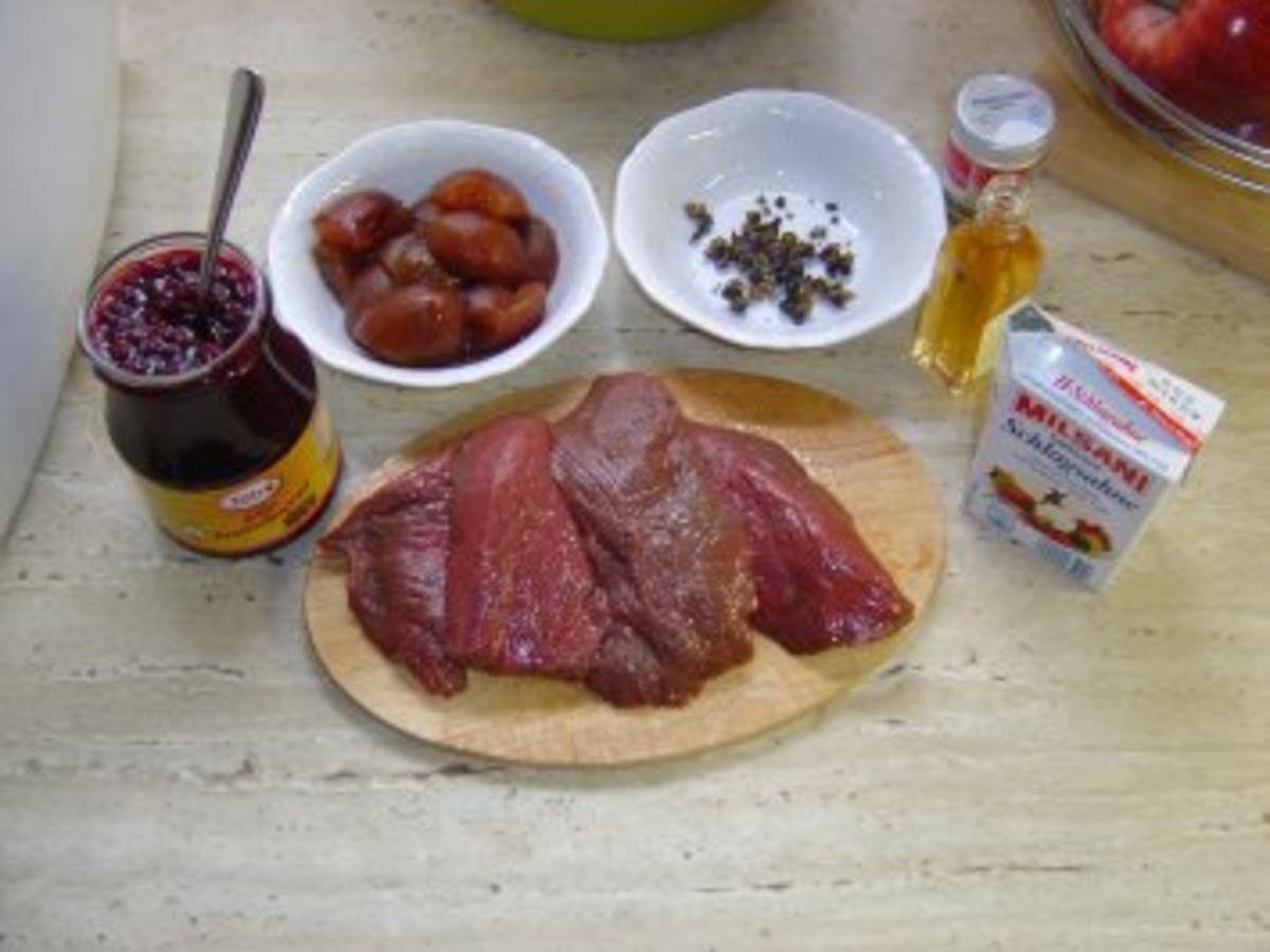 Hirschsteak mit Pflaumensauce - Rezept mit Bild - kochbar.de