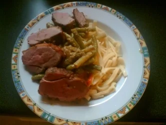 Entenbrust mit Tomaten-Bohnen-Pesto auf Tagliatelle - Rezept - Bild Nr. 4