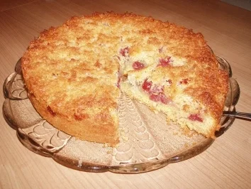 Rezept: Kirschkuchen mit Kokoskruste Kirschkuchen mit Kokoskruste - Rezept