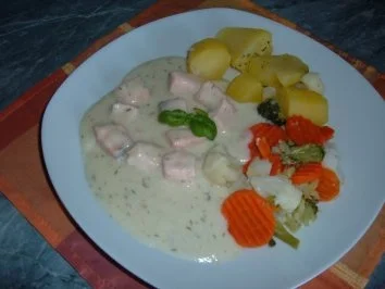 Fisch : Lachsfilet in Dillsoße - Rezept